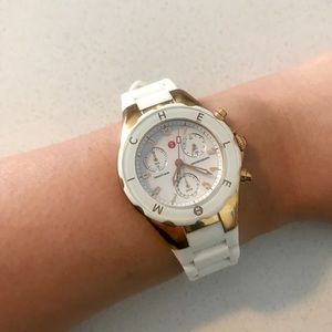 Michele Tahitian Jelly Watch White / Gold